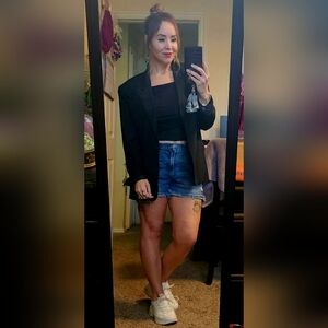 Savannah Black Silk Blazer Size Small